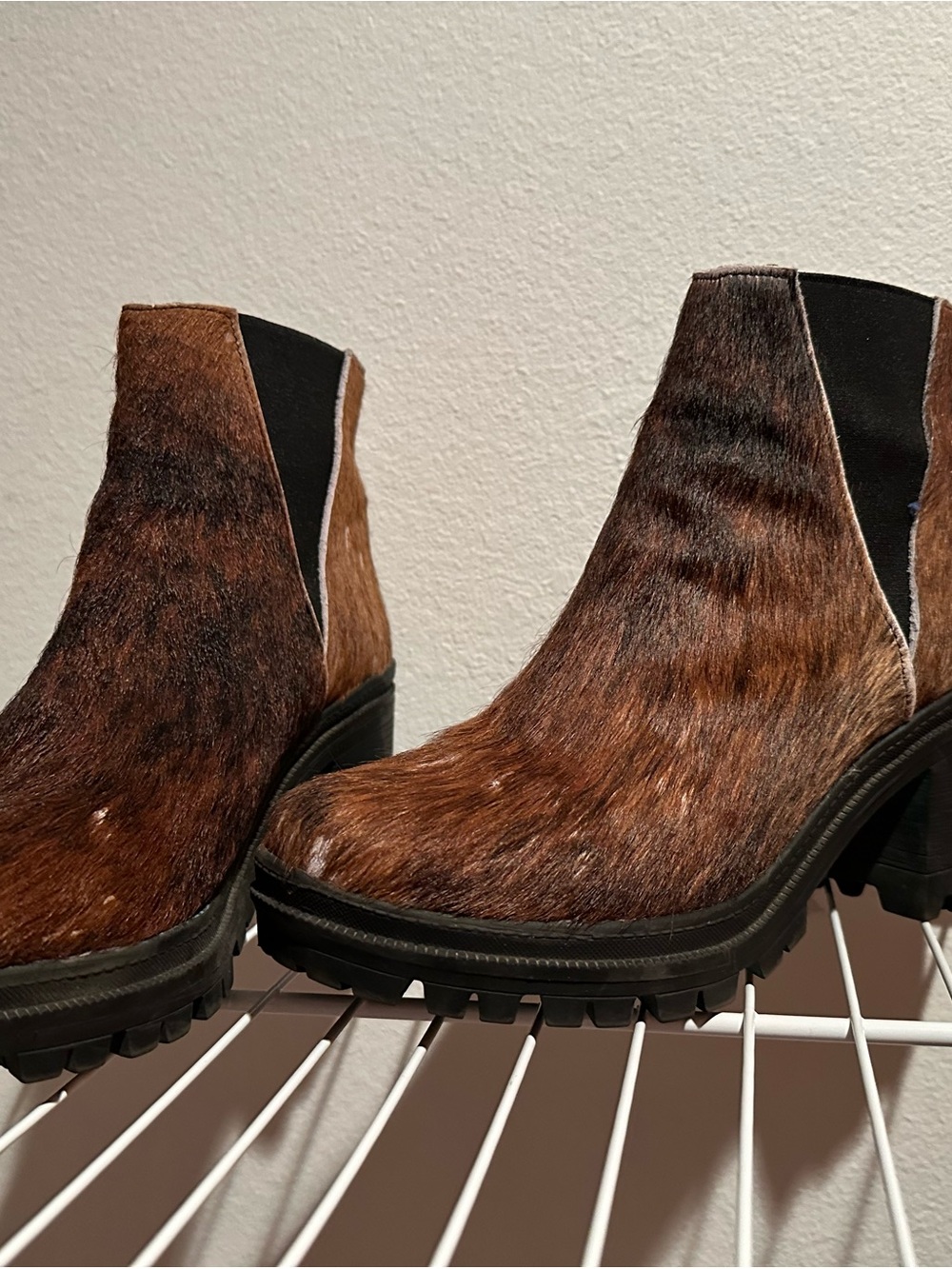 Women’s Brown Haircalf Chelsea Boots